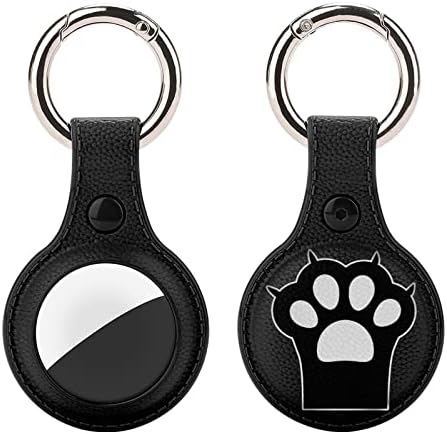גדול שחור חתול כפת מגן מקרה תואם עבור איירטאג אנטי אבוד איתור מחזיק עם מפתח טבעת עבור ארנק מטען צווארון חתול כלב חיות מחמד