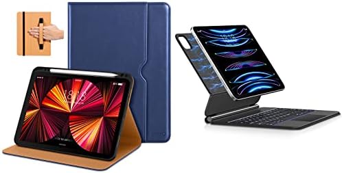 מארז DTTO עבור iPad Pro 11 אינץ '4/3/3/2 הדור 2022/2021/2020/2018, Fit iPad AIR 4/5, PUR PU FULIO FOLIO Stand Cover ומארז מקלדת מגנטית,