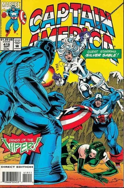 קפטן אמריקה 419; מארוול קומיקס ספר / כסף סייבל צפע