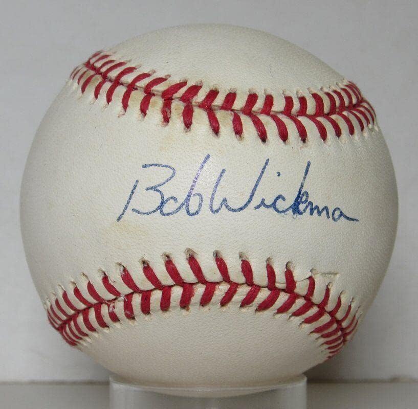 בוב וויקמן קליבלנד אינדיאנים חתימה/חתום בייסבול OAL - כדורי חתימה