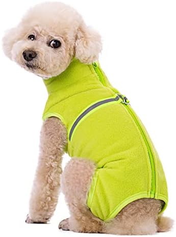 מיאודודו פליס אפוד סוודר כלבים עם רצועת טבעת D- חורף סוודר כלבים קטן מעיל מזג אוויר קר כלבים לבגדי כלבים בינוניים קטנים ילד/ילדה