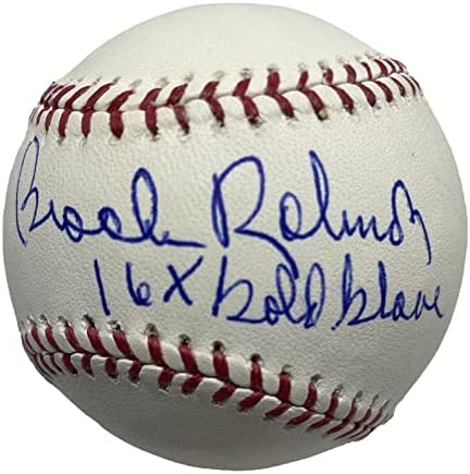 Brooks Robinson חתום על בייסבול MLB JSA W407254 W/ 16X כפית כפפות זהב - כניסה של חתימות בייסבול