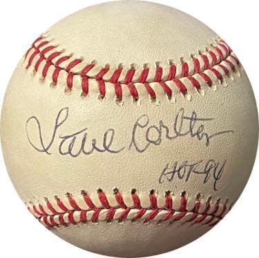 סטיב קרלטון חתם על רואל רולינגס רשמי בליגה האמריקאית בייסבול HOF 94 טון מינורי - כדורי בייסבול חתימה