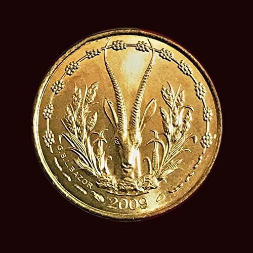 מערב אפריקה מדינות 5 פרנק 2002-2010, מטבע אנטילופה של אפריקה 20 ממ.