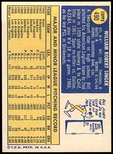 1970 Topps 490 ביל זמר לוס אנג'לס דודג'רס NM Dodgers