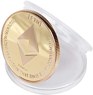 Artkticasupply 1 pcs זהב Ethereum מודל מטבעות זיכרון קישוטי מטבע מתכת