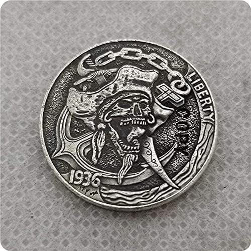 הובו ניקל Coin_type 61_1936-D Buffalo ניקל מטבעות מטבעות זיכרון מטבעות אספנות למתנות איסוף העתקים