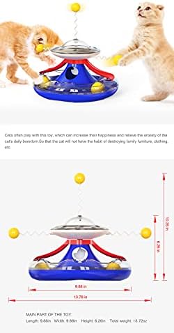 ציוד לחיות מחמד מקלות חתול דליפה צעצוע שולחן רוטרי כדורי כדור צעצועים כדורי כלב אינטראקטיבי לחיות מחמד לכלבים קטנים)