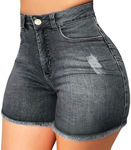 מכנסיים לנשים מכנסי ג'ינס מותניים גבוהים המריצות מכנסיים קצרים בכיס מכנסי מכנסיים קצרים מכנסיים חמים מכנסי ג'ינס רזים