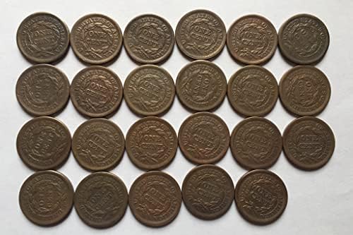 27.5 ממ ישן 1846 מטבעות אמריקאים מטבעות נחושת מלאכות עתיקות מטבעות זיכרון זרות