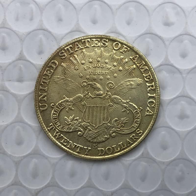 גרסת 1901S אמריקאית 20 מטבע זהב פליז עתיק עתיק מטבע זיכרון זר 34 ממ