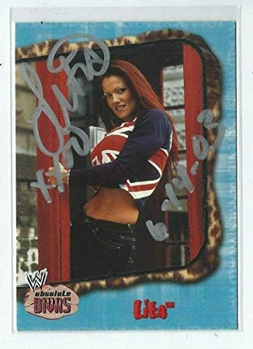 ליטה חתמה 2002 Fleer WWE Card Divas 4 WWF - כרטיסי היאבקות עם חתימה
