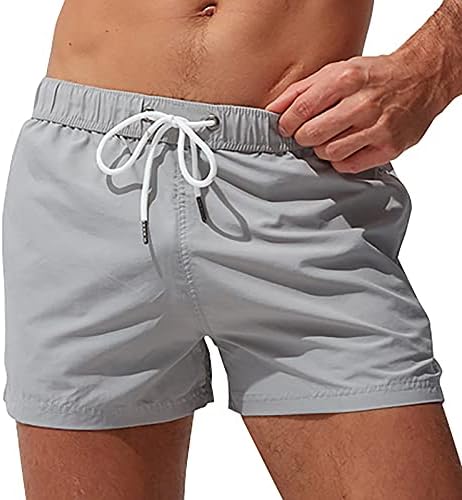 מכנסיים קצרים של Niuqi Mens Running עם מכנסי ספורט אתלטים של רשת עם כיסי רוכסן שכבה כפולה