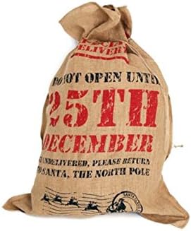 קונספט 4u גדול בעבודת יד סאנט סנטה סאק לא נפתח עד 25 בדצמבר גרב מתנות למסיבה