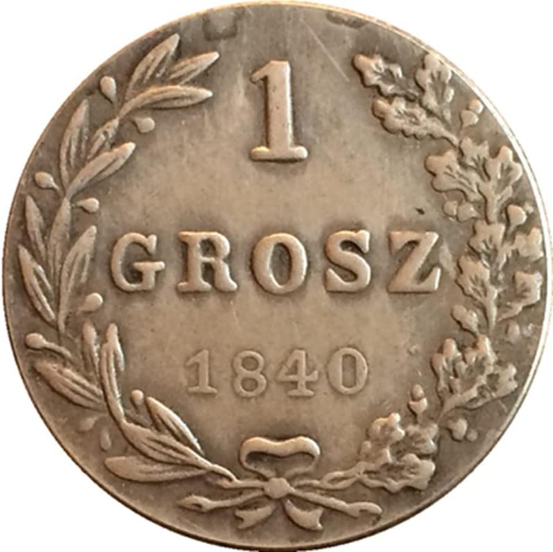 7 תאריכים שונים מטבעות פולניים נחושת מטבעות עתיקות מצופות מכסף מטבעות זיכרון מטבעות מטבעות מטבעות