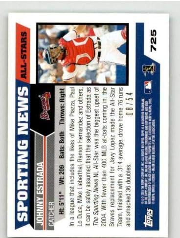 ג'וני אסטראדה כקלף 2005 טופפס שחור 725 - כרטיסי בייסבול סלידה