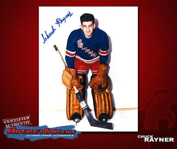 צ'אק ריינר חתום על ריינג'רס 8x10 צילום -70061 - תמונות NHL עם חתימה