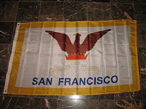 3x5 עיר סן פרנסיסקו דגל קליפורניה 3'x5 'נגל פליז