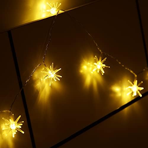 TORCHSTAR 20 LED LED אורות כוכבים תלויים, אורות מיתרי פיות זיקוקים לחתונה, חדר שינה, סוללה ו- USB מופעלים, לבן חם