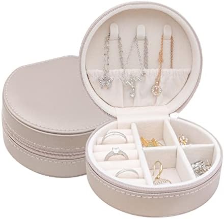 קופסת תכשיטים של Ocuefull Mini Travel לנשים נערות, מארז תכשיטים קטנים אטומים למים מארז אחסון תכשיטים ניידים לעגילים צמידים טבעות שרשראות