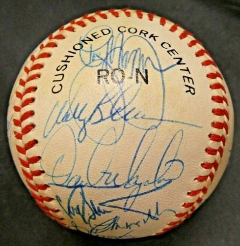 1987 צוות Mets חתם על בייסבול 29 חתימות רשמי בארט ג'יאמאטי NL בייסבול - כדורי חתימה