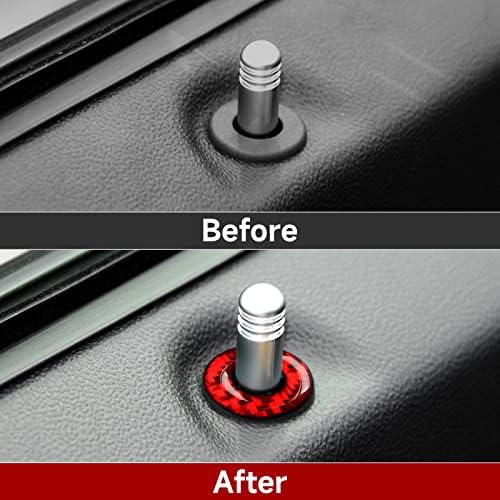 Brmyl מכונית פנימית דלתות נעילה מדבקות מדבקות לשנים 2011-2023 דודג 'מטען/קרייזלר 300 אביזרים מדבקות פנים סיבי פחמן