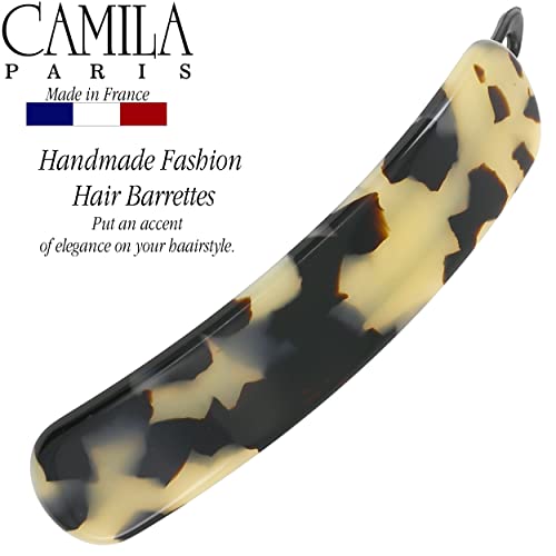 קמילה פריז 3360 צרפתית שיער סיכת קליפ עבור בנות, בעבודת יד, לבן טוקיו, מתכת-משלוח סגירת חזק להחזיק אחיזה שיער קליפים עבור נשים, לא להחליק